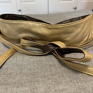 Mark brand faux leather reversible wrap belt